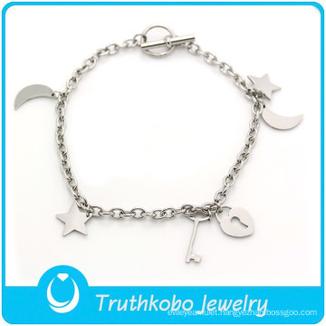 TKB-B0016 2015 fashion bracelet,Lovely silver stylish jewelry 316L stainless steel bracelet valentine day gift for girlfriend